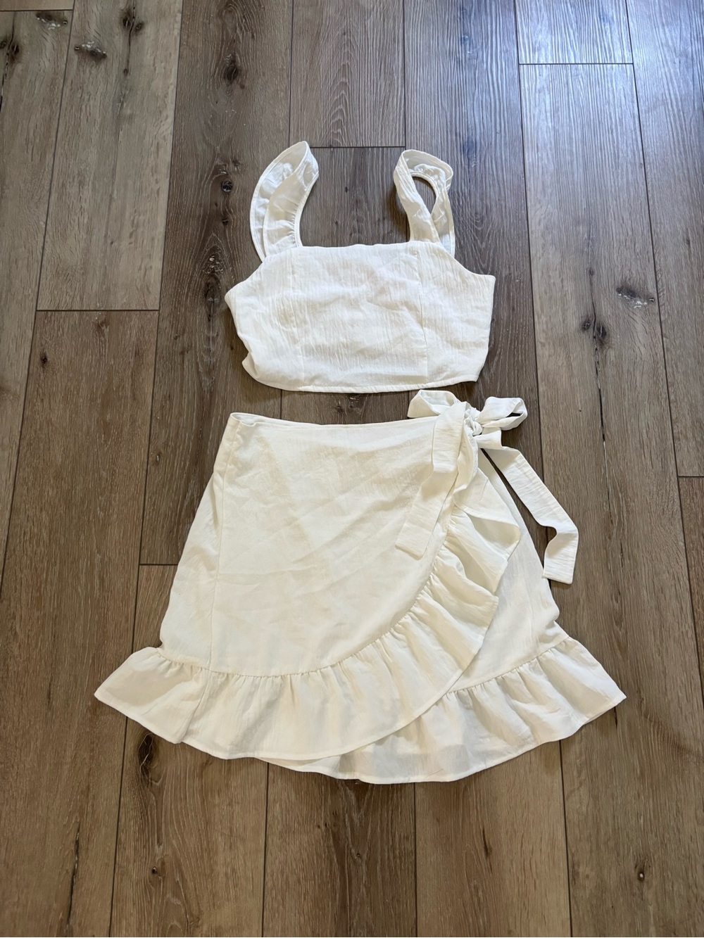 white Pink Lily "Meant to Be" two-piece set